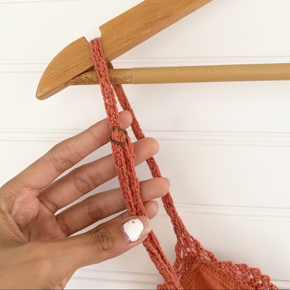 Forever 21 Burnt Orange Crochet Festival Top - Picture 4 of 5